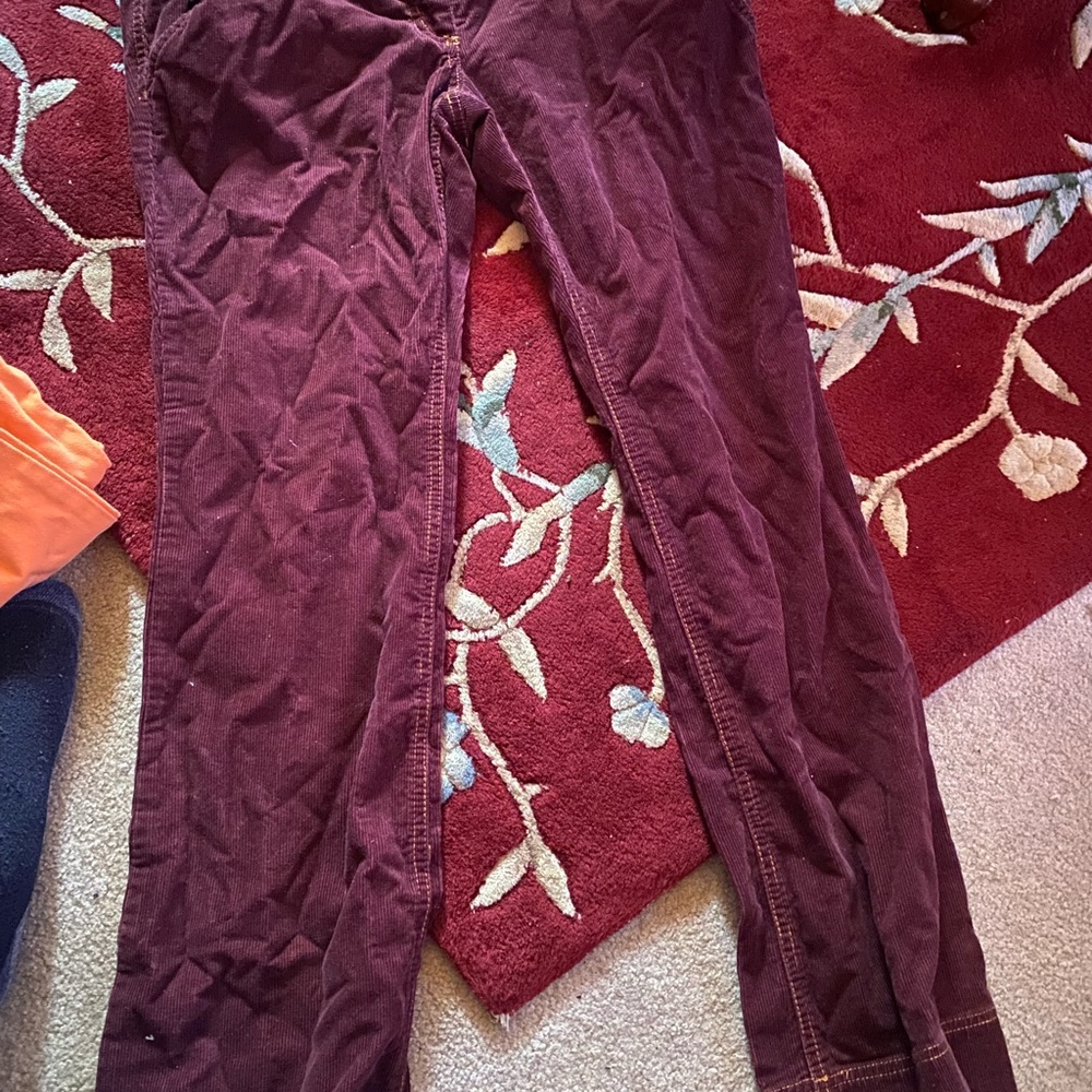 Pants burgundy color. They’re very nice!